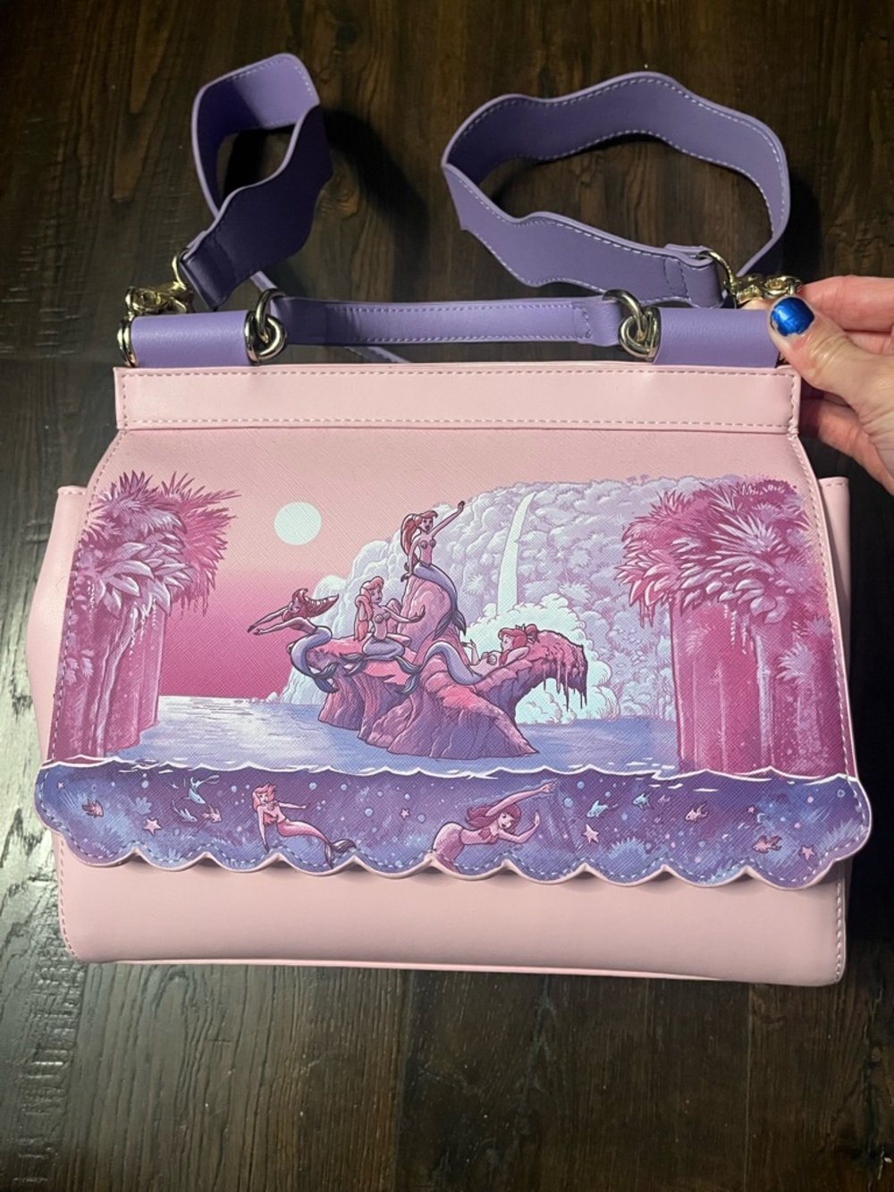Disney Loungefly Peter Pan Mermaid Lagoon Shoulder Bag